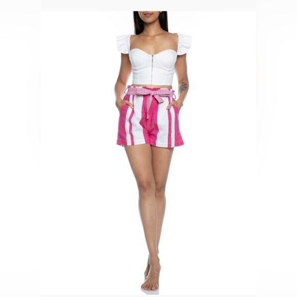ZOYA TIE BELT SHORTS LEMLEM - Picture 1 of 11